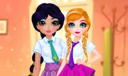 Princesses BFF Rush to School image