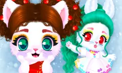 Cat and Rabbit Holiday image