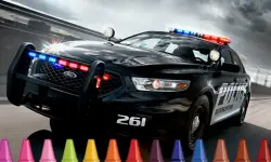 Police Cars Coloring image