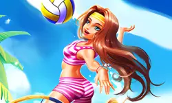 Beach volleyball 3D image