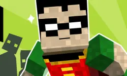 teen titans go minecraft teenage runner 3d image