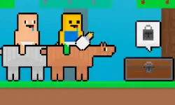 Baby Noob vs Baby Obby Horse image