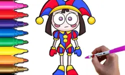 Pomni Coloring Time image